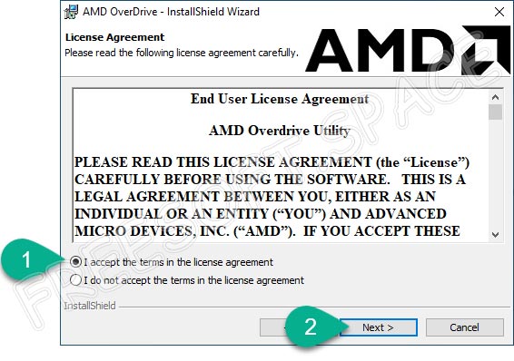 Лицензионное соглашение AMD OverDrive