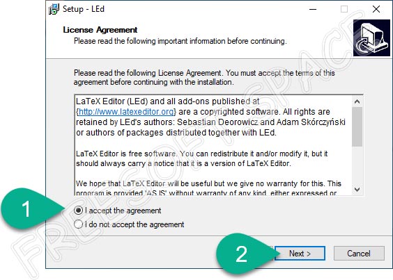 Лицензионное соглашение LaTeX Editor