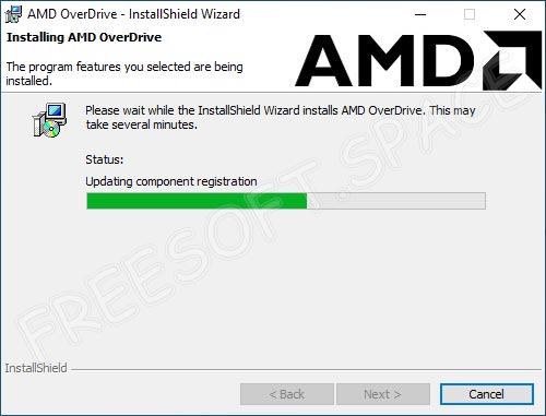 Процесс инсталляции AMD OverDrive