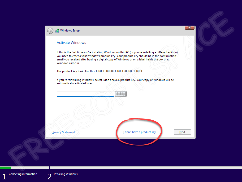 Пропуск ввода лицензионного ключа при установке Windows 11